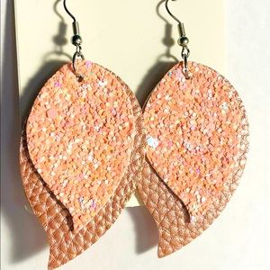 Pink sparkle earrings